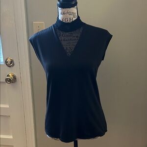 Lucky in Love Black V-Neck Blouse